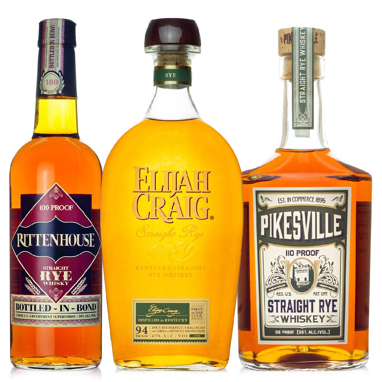Heaven Hill Rye Whiskey Flight