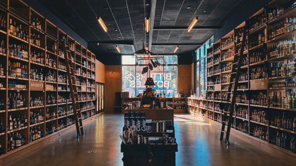 Interior of the Bitters & Bottles bottle shop