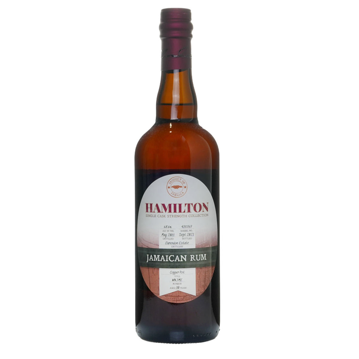 Hamilton 10 Year Copper Pot Still Single Cask Jamaican Rum