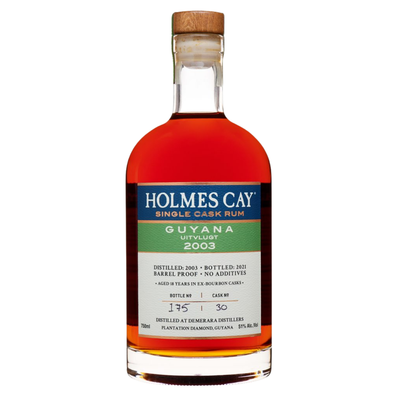 Holmes Cay Guyana 'Uitvlugt 2003' 21 Year Rum