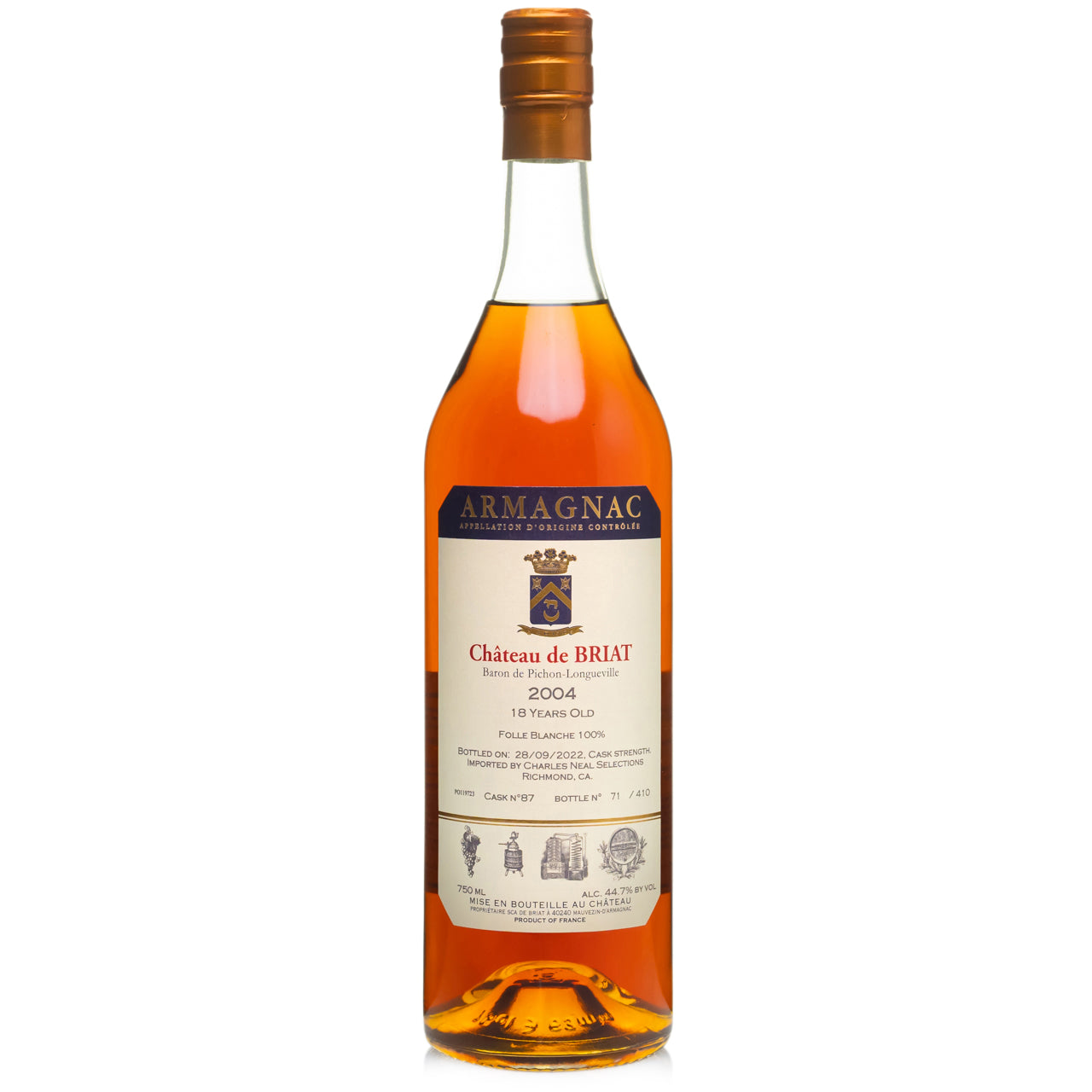Briat 2004 Vintage Folle Blanche 18 Year Armagnac