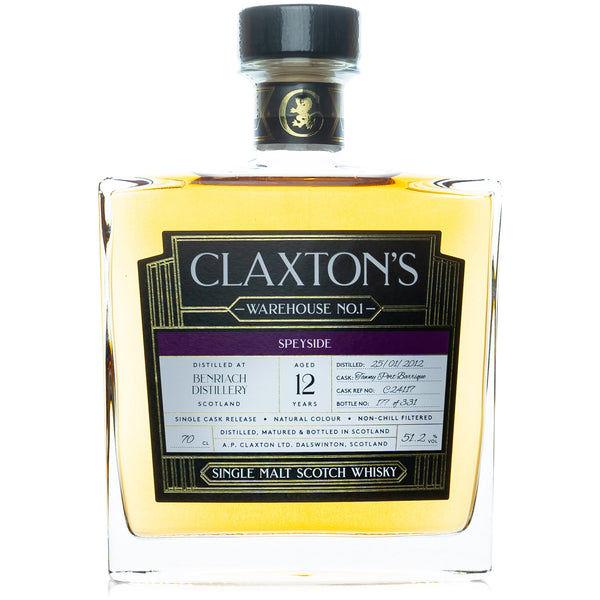 Claxton's 12年 シングルモルトウイスキー Claxton's Spirits Benriach 1st Fill Tawny 12 year Single Malt Whiskey