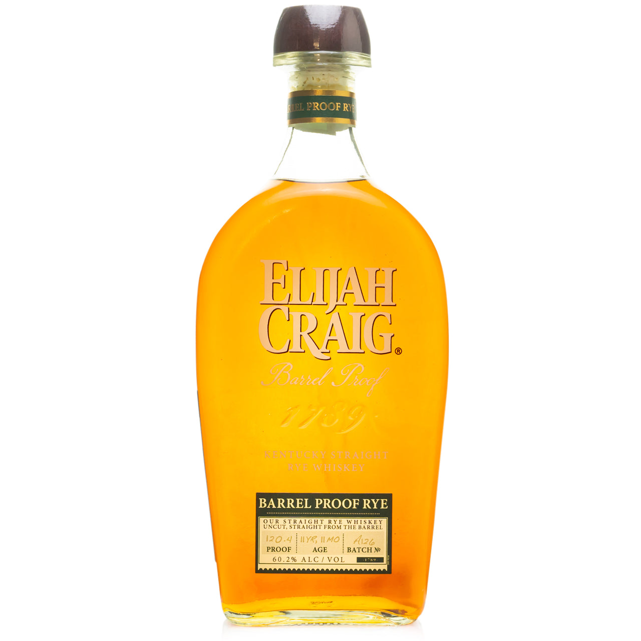 Elijah Craig Barrel Proof A126 Rye Whiskey
