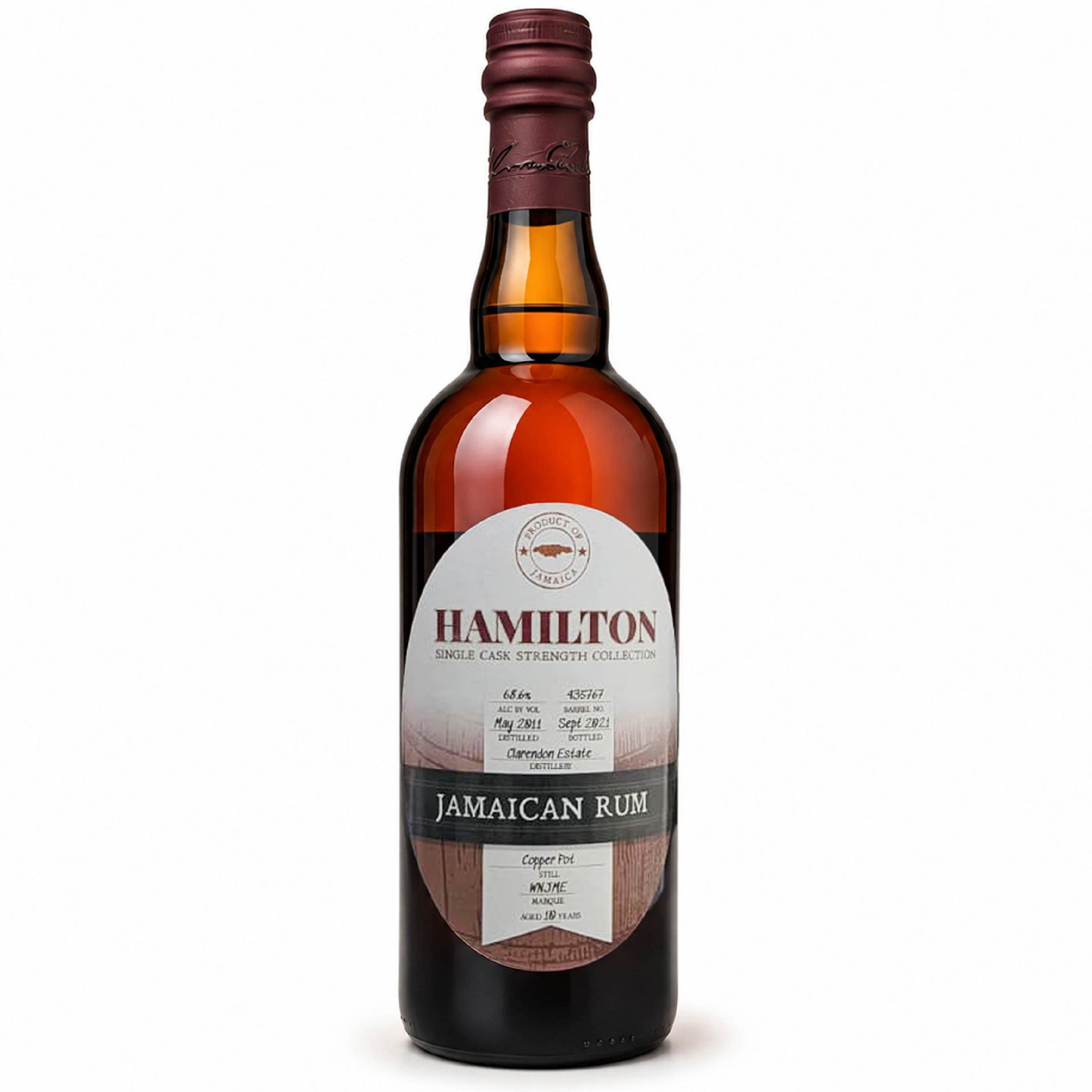 Hamilton 10 Year Copper Pot Still Single Cask Jamaican Rum