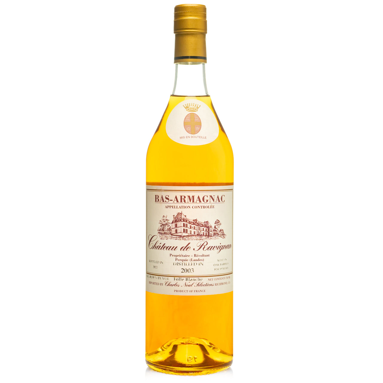 Ravignan 2003 Vintage Folle Blanche 19 Year Armagnac