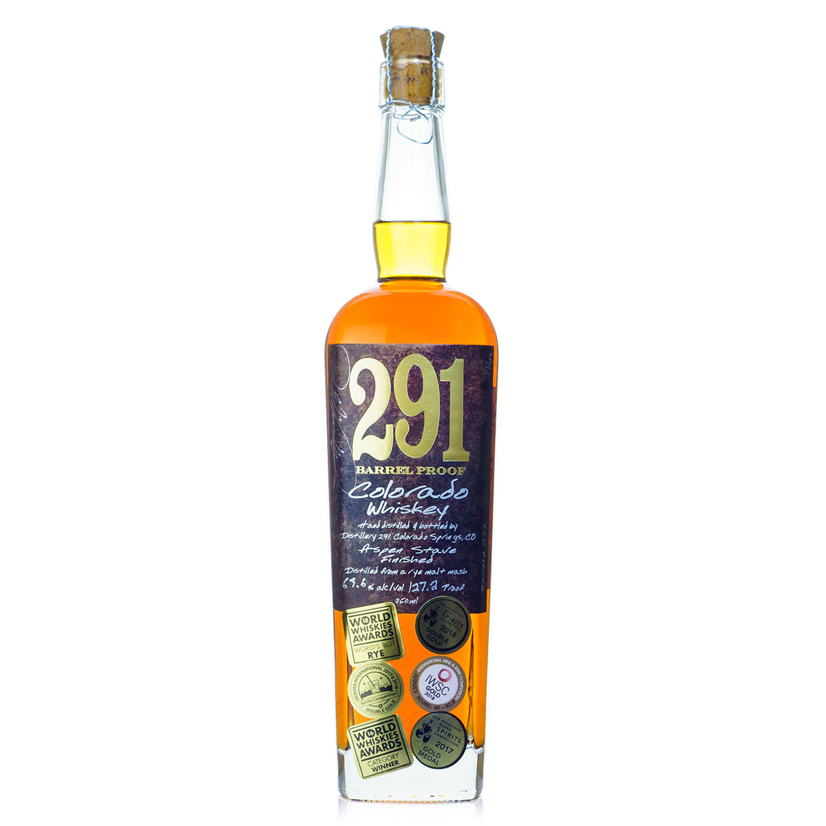 291 Single Barrel Barrel Proof Colorado Whiskey — Bitters & Bottles
