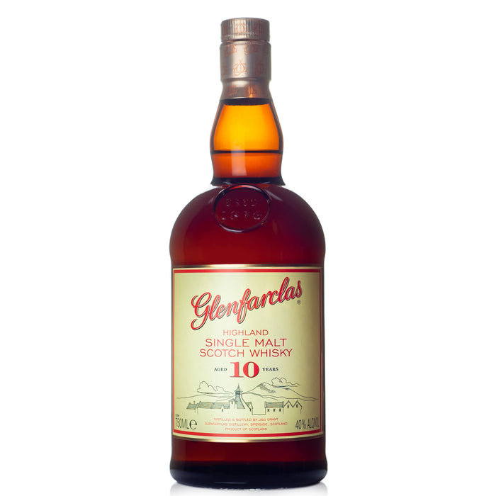 10 & Glenfarclas Malt Bottles — Scotch Single Year Bitters