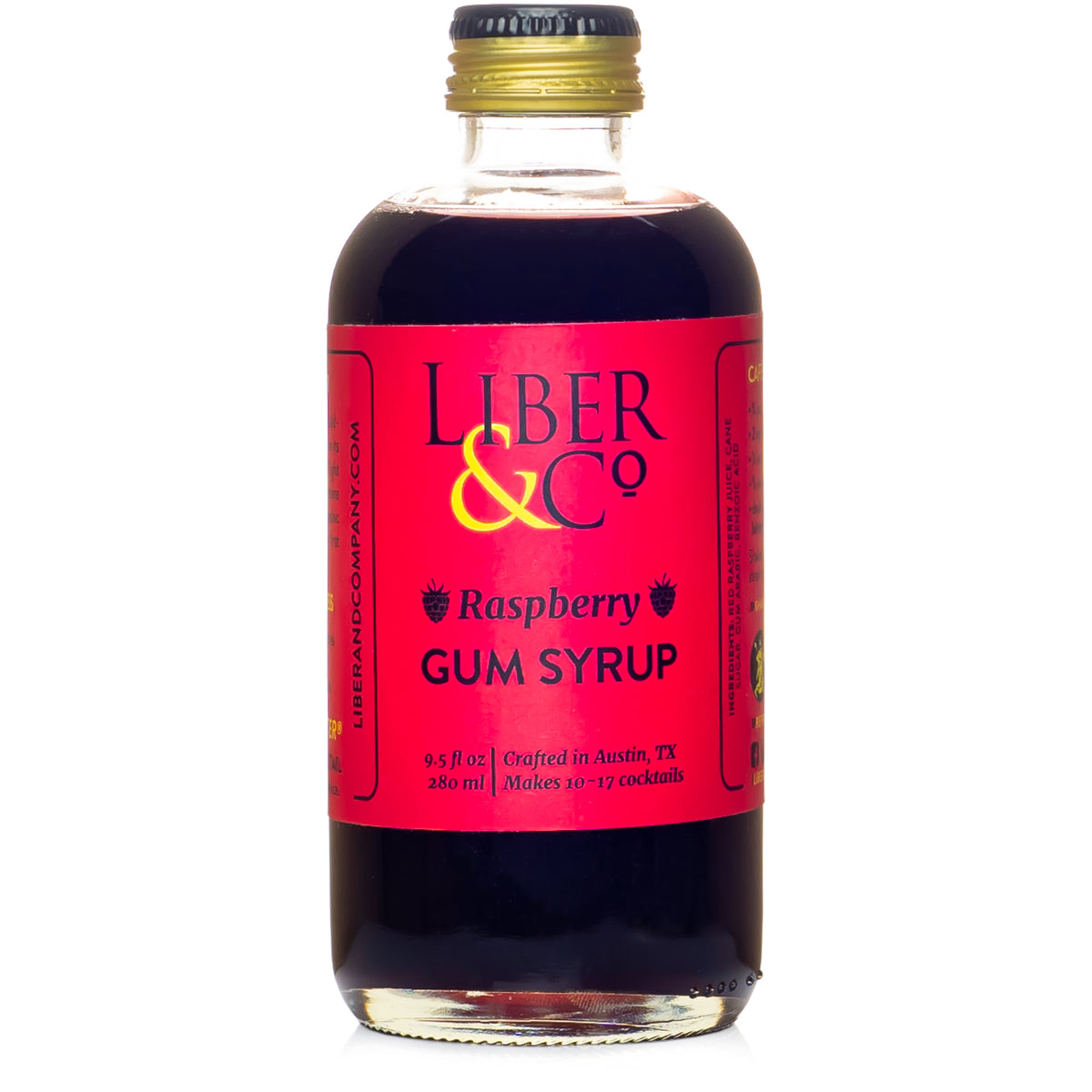 Liber & Co Raspberry Gum Syrup — Bitters & Bottles