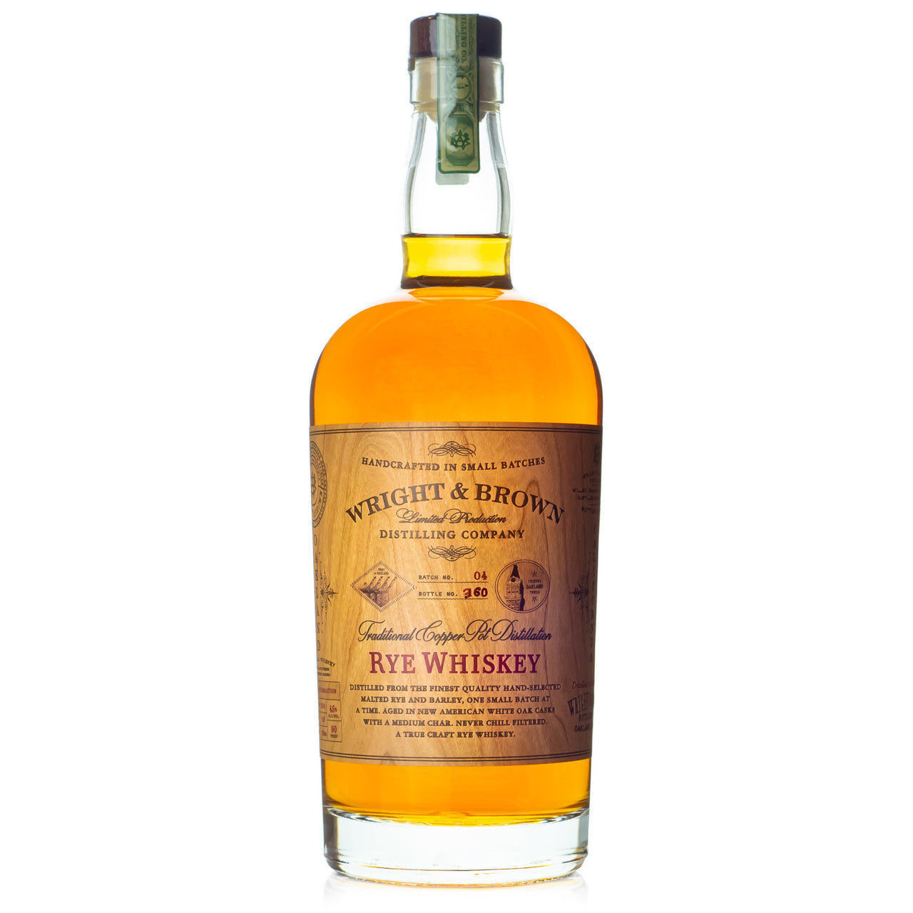 Wright & Brown Rye Whiskeyのボトル画像